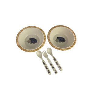 Assorted 5 Piece Children's Primitives by Kathy Bamboo Woodland Dining Set Happy